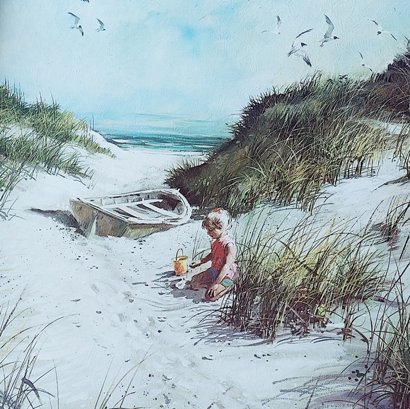 A Sehring Accents Vintage A Sehring A Day At The Beach Signed Wall